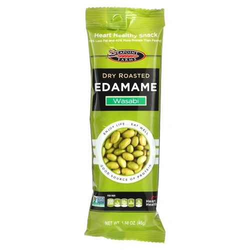Seapoint Farms, Dry Roasted Edamame, Spicy Wasabi, 12 Packs, 1.58 oz (45 g) Each