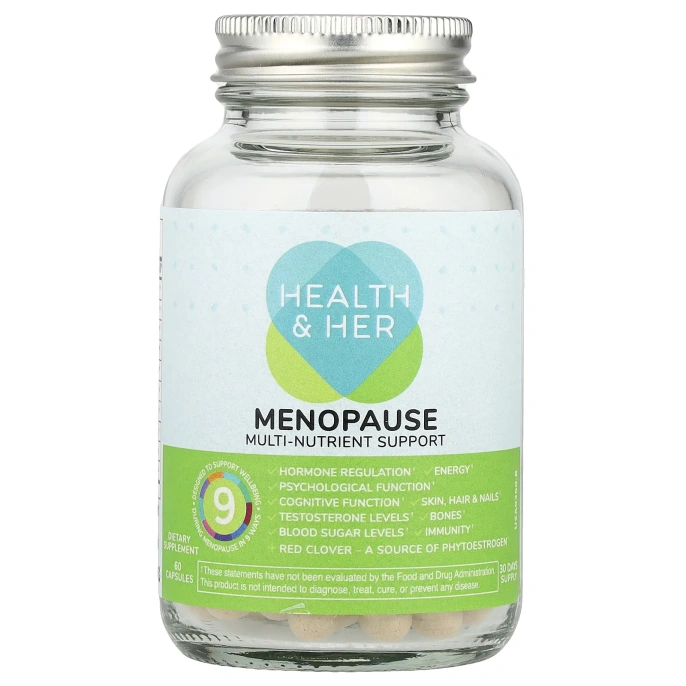 Health and Her, Menopause, поддержка нескольких питательных веществ, 60 капсул