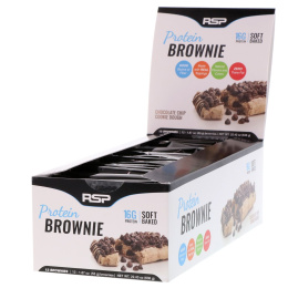 RSP Nutrition, Протеиновые брауни, печенье из песочного теста с шоколадной крошкой, 12 брауни, 1,87 унц. (53 г) каждый