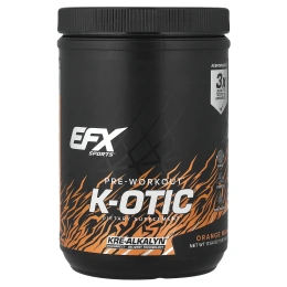 EFX Sports, предтренировочный комплекс K-otic®, со вкусом апельсина и манго, 500 г (1 фунт, 1,64 унции)