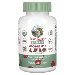 MaryRuth's, органические мультивитамины для женщин, вишня и малина, 60 жевательных таблеток