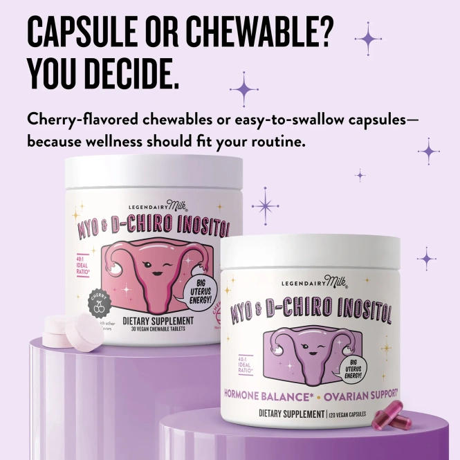 Legendairy Milk, Myo & D-Chiro Inositol, 120 веганских капсул