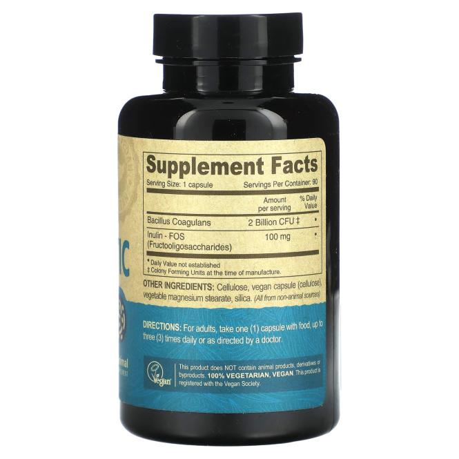 Deva, Веганский пробиотик премиального качества с пребиотиком ФОС, 90 веганских капсул