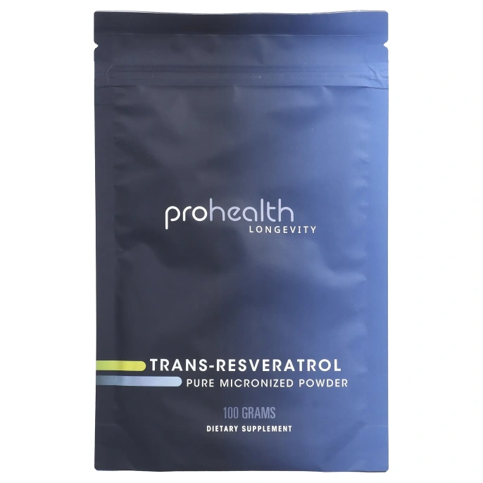 ProHealth Longevity, транс-ресвератрол, чистый микронизированный порошок, 100 г