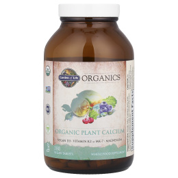 Garden of Life Organics, Органический Растительный Кальций, 180 веганских таблеток