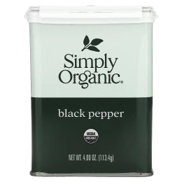 Simply Organic, черный перец, 113,4 г (4 унции)