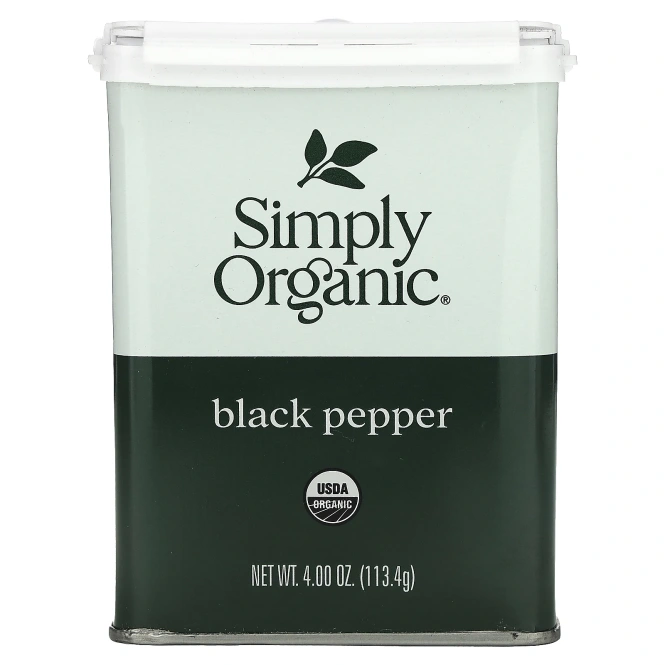 Simply Organic, черный перец, 113,4 г (4 унции)