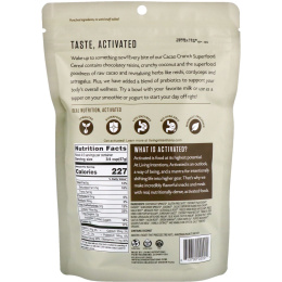 Living Intentions, Activated, Superfood Cereal, Cacao Crunch, 9 oz (255 g)