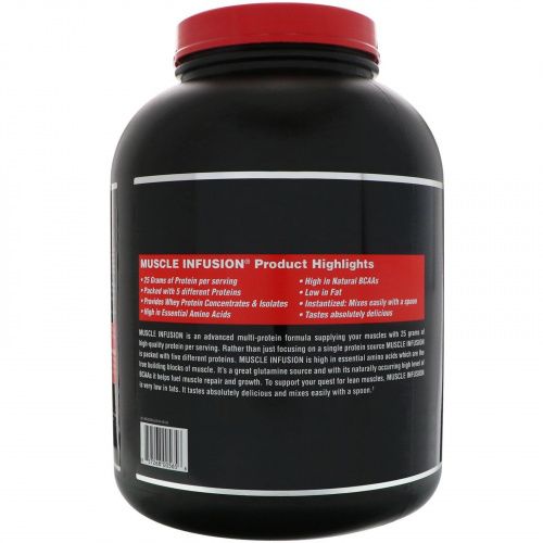 Nutrex Research, "Сила мышц", усовершенствованная протеиновая смесь, шоколад, 5 фунтов (2268 г)