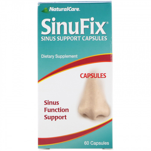 NaturalCare, SinuFix, здоровье носовых пазух, 60 капсул