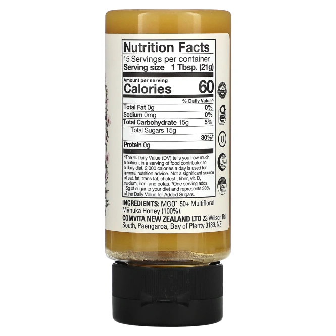 Comvita, Многоцветковый мед манука, MGO 50+, 312 г (11 унций)