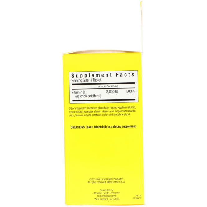 Sunshine, Vitamin D3, 2000 МЕ, 60 Tablets