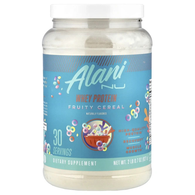 Alani Nu, сывороточный протеин, фруктовые хлопья, 927 г (2 фунта)