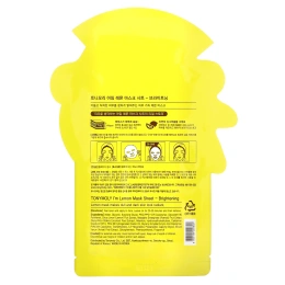 TonyMoly, I'm Lemon, осветляющая тканевая маска, 1 шт., 21 г (0,74 унции)