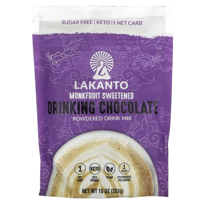 Lakanto, порошковая смесь для приготовления напитка с шоколадным вкусом, подслащенные архатом и эритритолом, 283,5 г (10 унций)