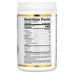 California Gold Nutrition, Superfoods, кокосовые сливки с коллагеном, порошком из органического сухого кокосового молока, пептидами гидролизованного коллагена, органическим тапиоковым мальтодекстрином и экстрактом бамбука, без подсластителей, 288 г (10,2 