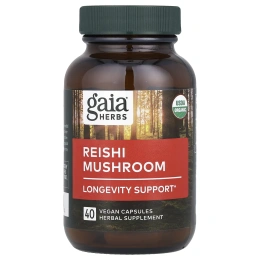 Gaia Herbs, Гриб рейши, 40 веганских капсул
