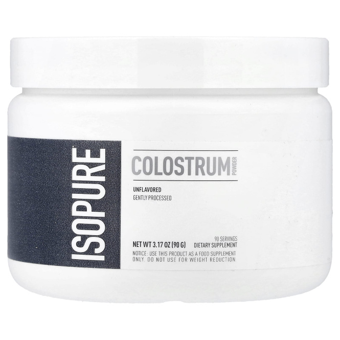 Isopure, молозиво, порошок, без добавок, 90 г (3,17 унции)
