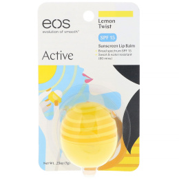 EOS, Солнцезащитный бальзам для губ SPF 15, с ароматом лимона, 7 г (0.25 oz)