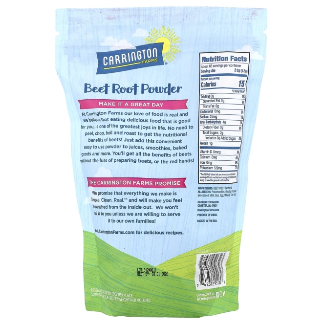 Carrington Farms, Порошок из свеклы, 283 г (10 унций)