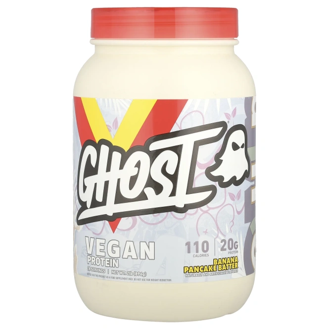 Ghost, Vegan Protein, тесто для банановых блинов, 896 г (2 фунта)