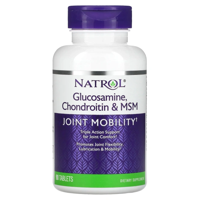 Natrol, Глюкозамин, хондроитин и метилсульфонилметан, 90 таблеток