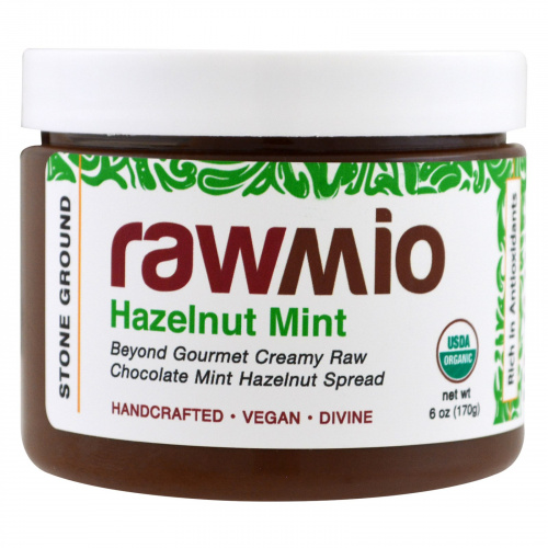 Rawmio, Organic, Hazelnut Mint, 6 oz (170 g)
