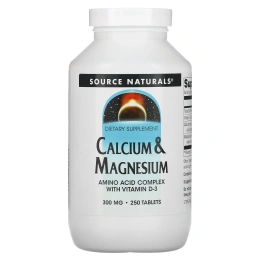 Source Naturals, Кальций и магний, 300 мг, 250 таблеток