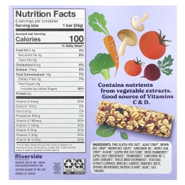 MadeGood, Батончики мюсли, ягодное ассорти, 6 батончиков, по 24 г (0,85 унции)