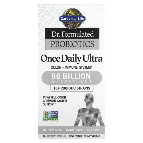 Garden of Life, Dr. Formulated Probiotics, Once Daily Ultra, 90 Billion, 30 Vegetarian Capsules (Ice)