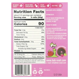 Bob Snail, Фруктовые рулеты, яблоко-малина, 10 пакетиков по 10 г (0,35 унции)