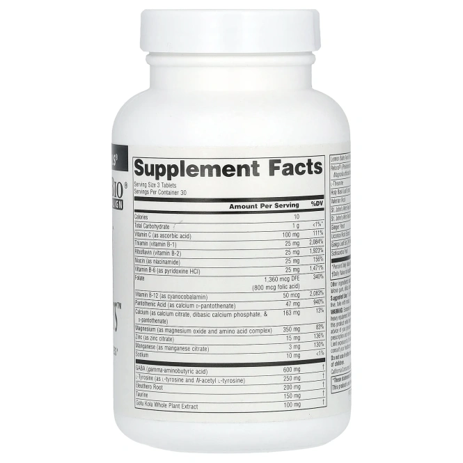 Source Naturals Calm Thoughts от стресса и беспокойства, 90 таблеток