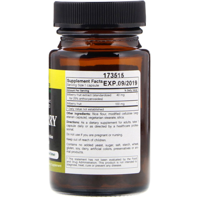 FutureBiotics, Черника, 60 растительных капсул