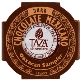 Taza Chocolate, Мексиканский шоколад, диски темного шоколада жернового помола, оахаканский пробник, 4 диска, 1,35 унции каждый