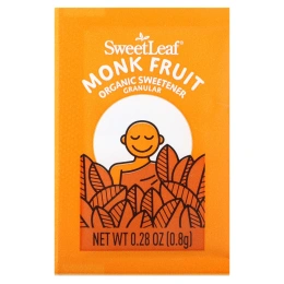 SweetLeaf Stevia, Органический подсластитель в гранулах Monk Fruit, 80 пакетиков, 64 г (2,26 унции)