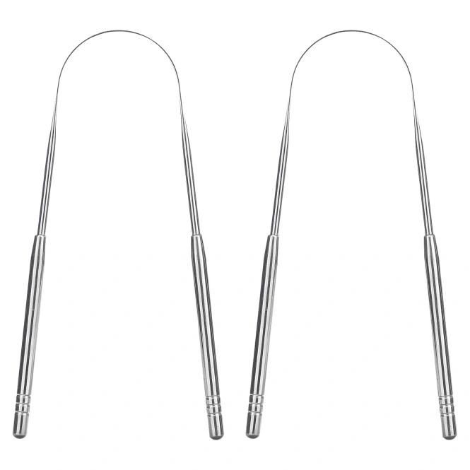 basicConcepts, скребки для языка из высококачественной стали, 2 шт.