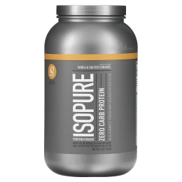 Nature's Best, IsoPure, IsoPure, протеиновый порошок, ноль углеводов, ваниль, соль, карамель, 3 ф. (1,36 кг)