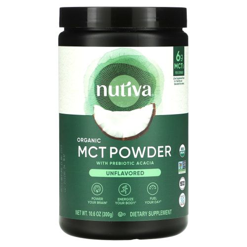 Nutiva, Порошок органических среднецепочечных триглицеридов, 300 г