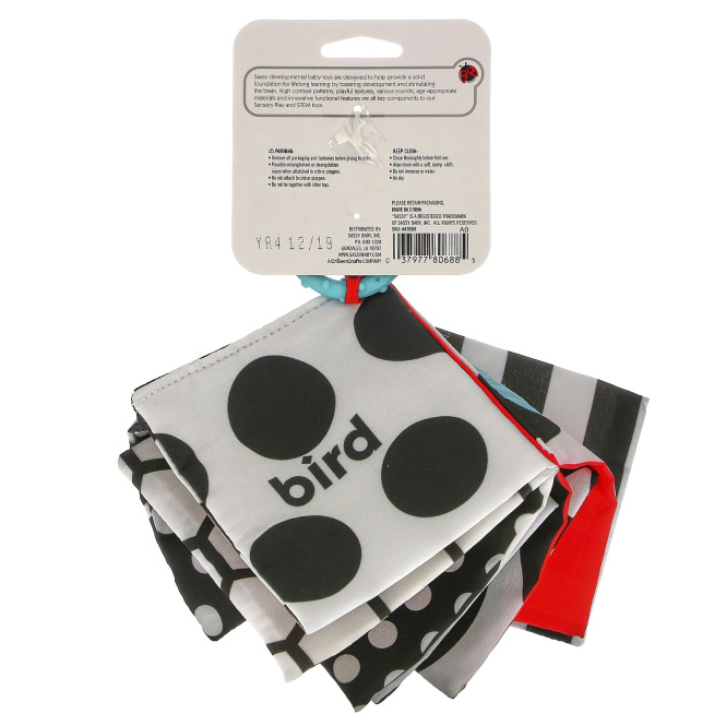 Sassy, Развивающие игрушки, тетрадь Peek-A-Boo, для детей от 0 месяцев, 1 штука