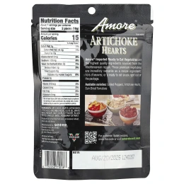 Amore, Сердечки артишока, со вкусом трав, 125 г (4,4 унции)