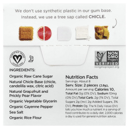 Simply Gum, Жевательная резинка, очищающее средство, грейпфрут, опунция, кайенский перец, морская соль`` 15 шт.