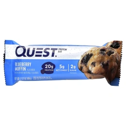 Quest Nutrition, протеиновый батончик, вкус кекса с голубикой, 12 батончиков по 60 г (2,12 унции)