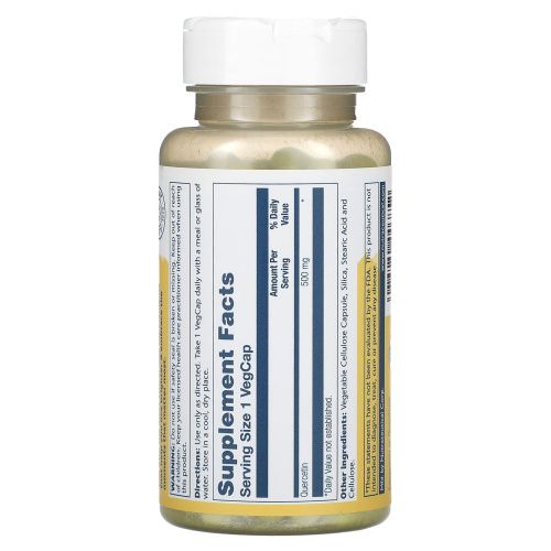 Solaray, Кверцетин, 500 мг, 90 вегетарианских капсул