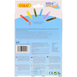 Tolo Toys, Tolo Splash, Bath Time Crayons, Plus Sponge, 2+ Years, 9 Crayons Plus Sponge