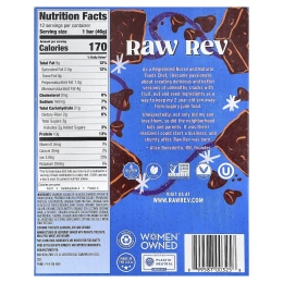Raw Rev, Протеиновый батончик на растительной основе, двойное шоколадное тесто для брауни, 12 батончиков, 46 г (1,6 унции)
