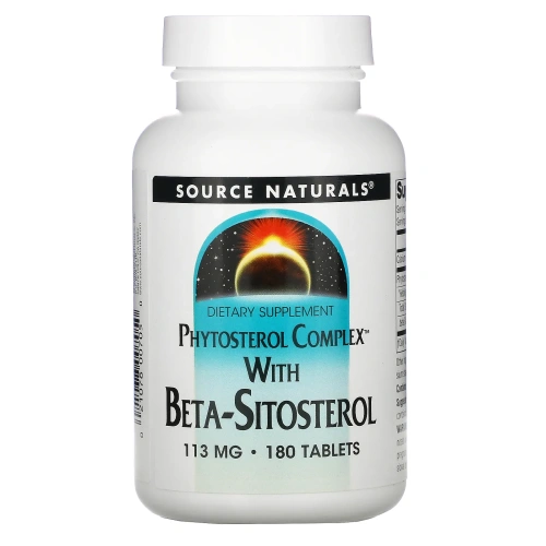 Source Naturals, Фитостерольный комплекс с бета-ситостеролом, 113 мг, 180 таблеток