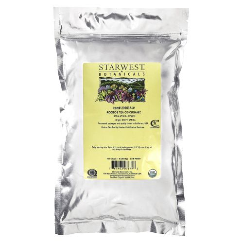 Starwest Botanicals, Органический чай ройбуш, измельченный и просеянный, 1 фунт (453,6 г)