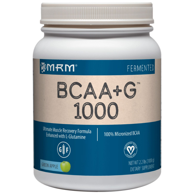 MRM, BCAA+G 1000, зеленое яблоко, 2,2 фунта (1000 г)