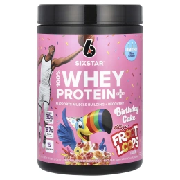 SIXSTAR, 100% Whey Protein Plus, праздничный торт Kellogg's Froot Loops, 705 г (1,55 фунта)