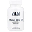 Vital Nutrients, Витамины D3 и K2, 120 вегетарианских капсул